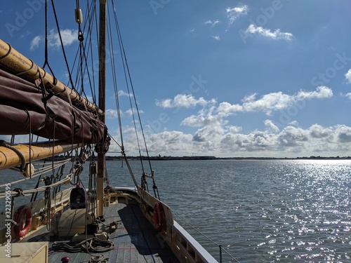 yacht sailing essex estuary sunny day