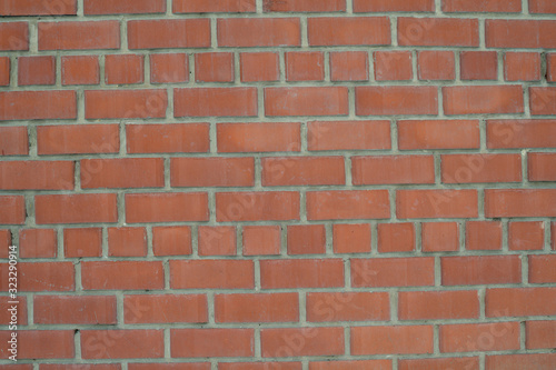 The texture of the brickwork of red brick. Structure .