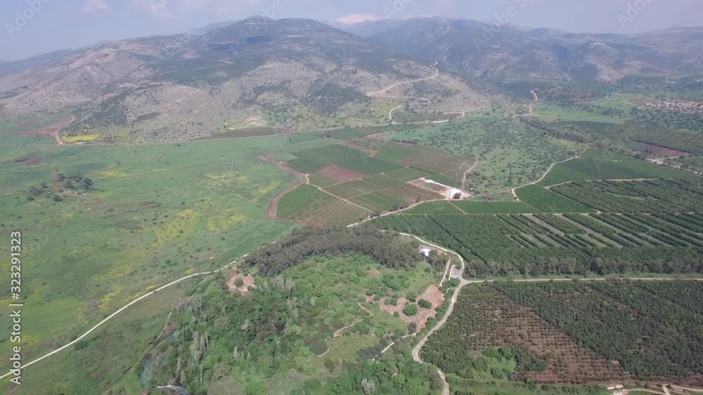 Aerial of Mt. Hermon, Golan Heights and Dan Stream & Reserve. DJI-0005-10 Aerial of Mt. Hermon, Golan Heights and Dan Stream & Reserve. DJI-0005-10