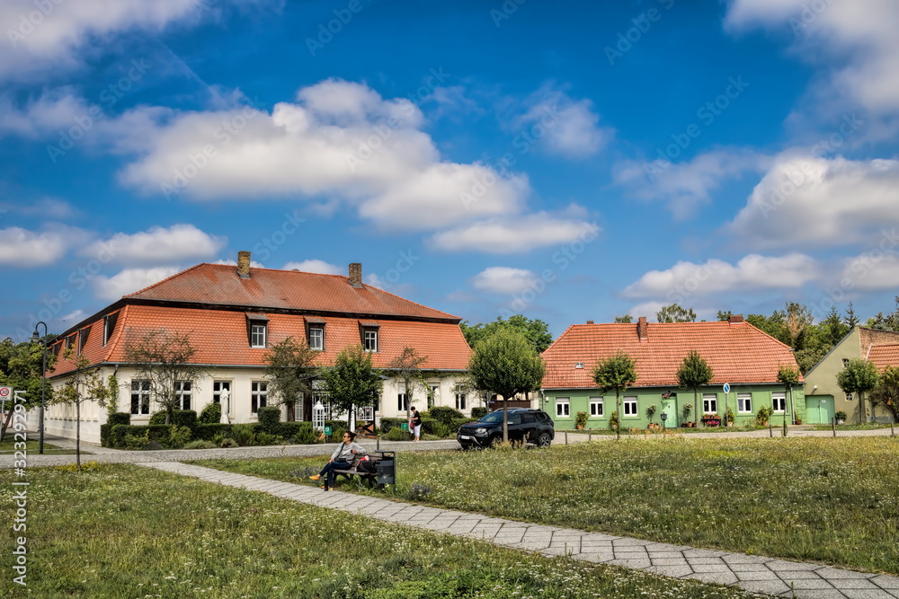 kleinstadt kloster zinna, deutschland - marktplatz