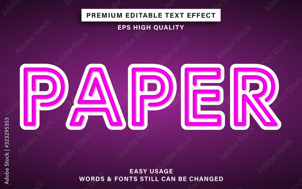 paper text effect paper text effect