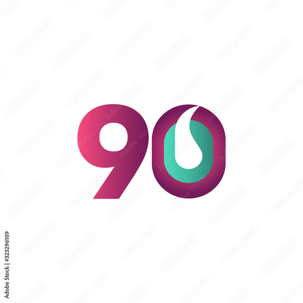 Anniversary Number Vector For Banner Print