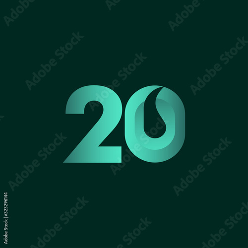 Anniversary Number Vector For Banner Print