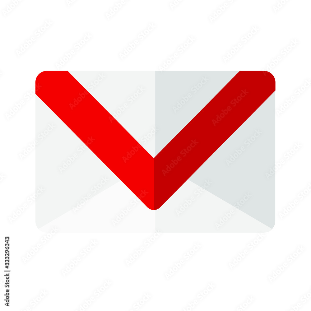 mail icon on white background mail icon on white background