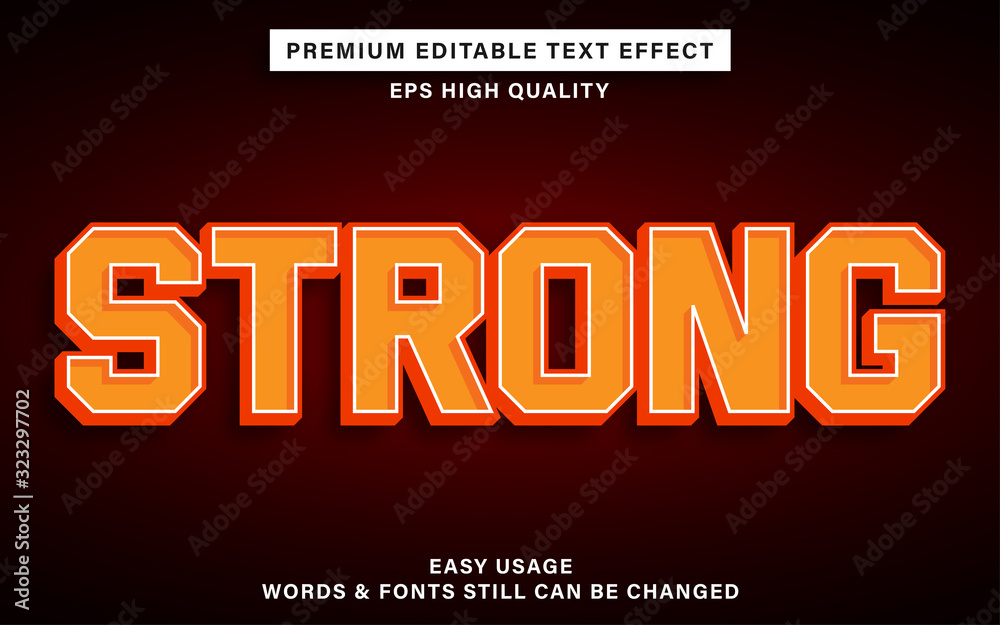 Strong text effect