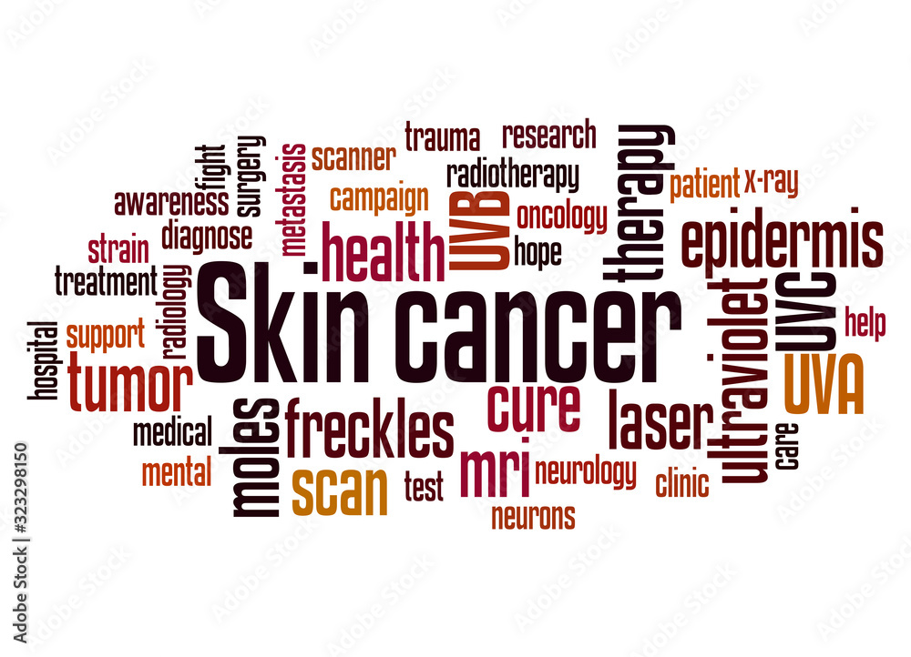 Skin cancer (non-melanoma) word cloud concept