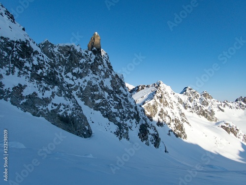 skitouring paradise silvretta mountains in austria photo