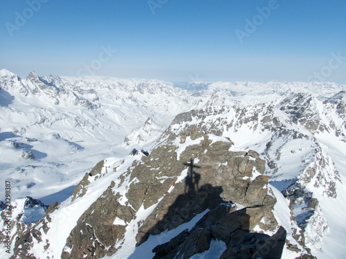 skitouring paradise silvretta mountains in austria photo