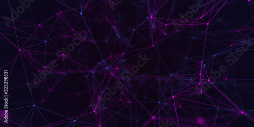 Abstract Plexus Geometrical Background with lines and dots