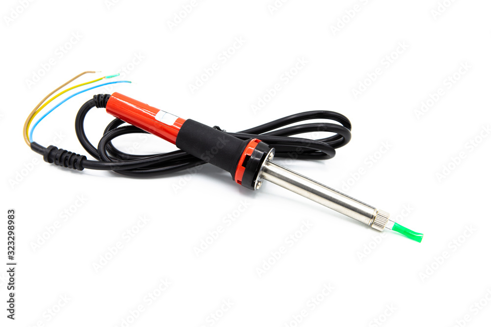 Soldering equipment isolated on white background Soldering equipment isolated on white background