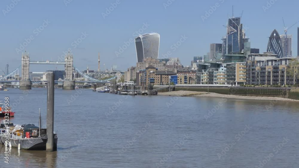 A view of the London city on the River side. A view of the London city on the River side.