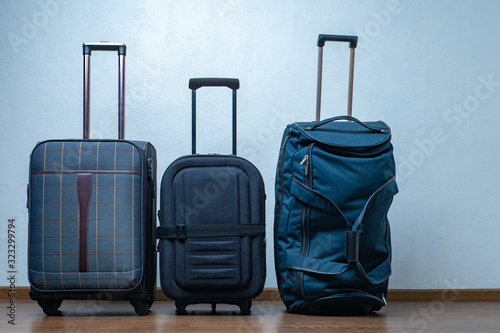 Suitcases on wheels. Large ...
