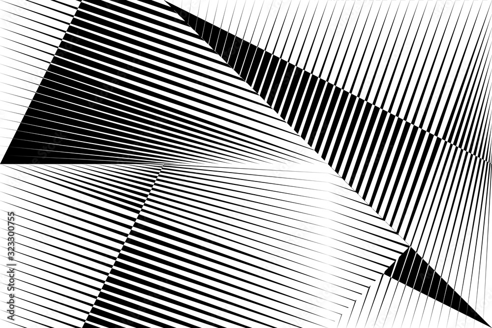 Abstract halftone lines background, minimal geometric dynamic pattern, vector modern design texture for card, cover, decoration.