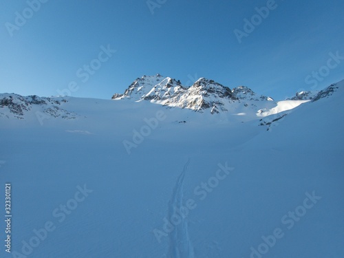 skitouring paradise silvretta mountains in austria photo