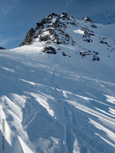 skitouring paradise silvretta mountains in austria photo