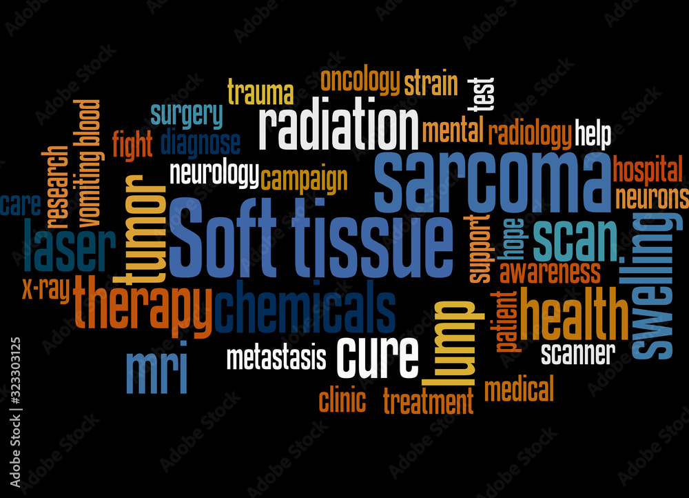 Soft tissue sarcoma word cloud concept 3 Soft tissue sarcoma word cloud concept 3