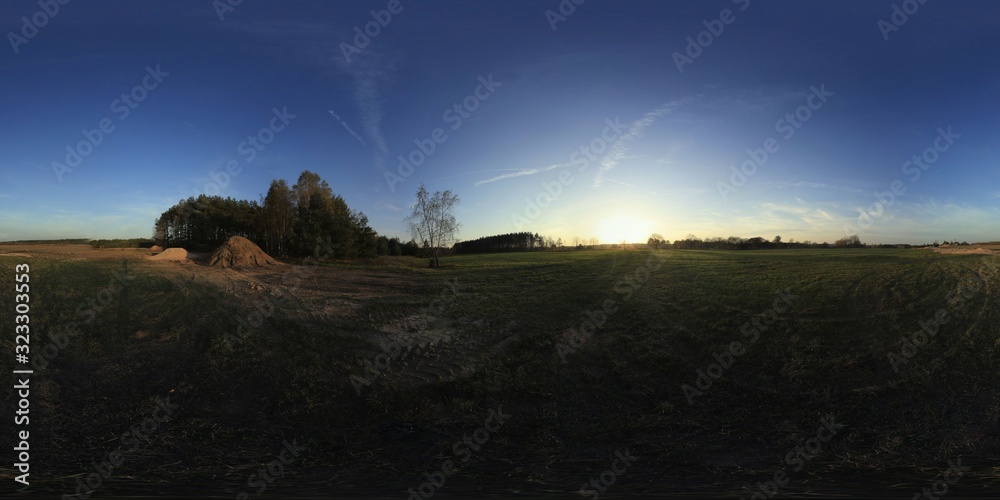 Afternoon landscape HDRI Panorama Afternoon landscape HDRI Panorama