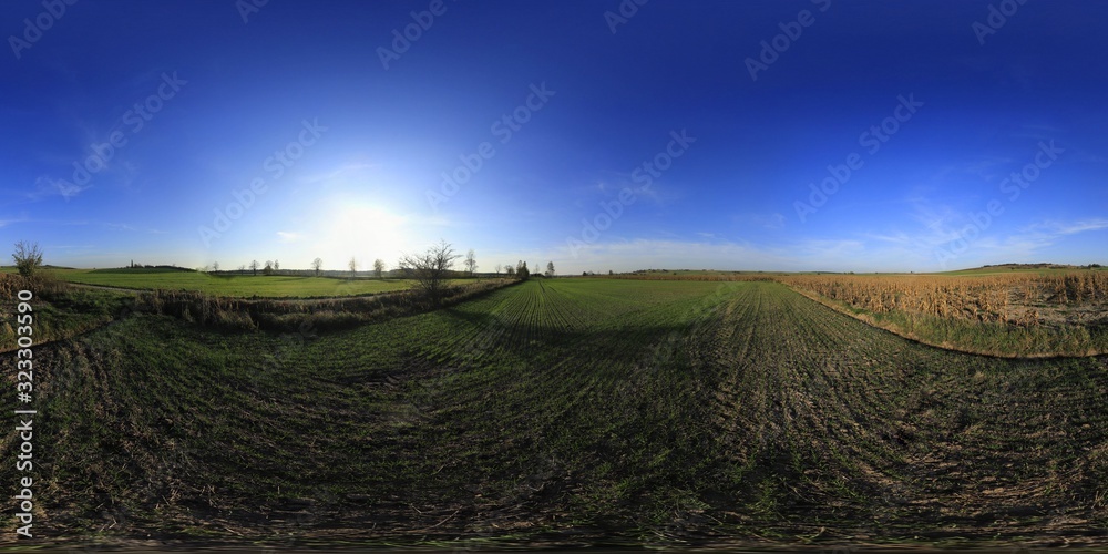 Rural landscape HDRI Panorama
