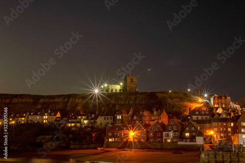 Whitby at night.