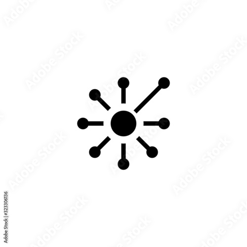 Business Network vector icon on white background