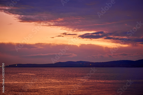 A beautiful view from Dardanelles strait at sunset