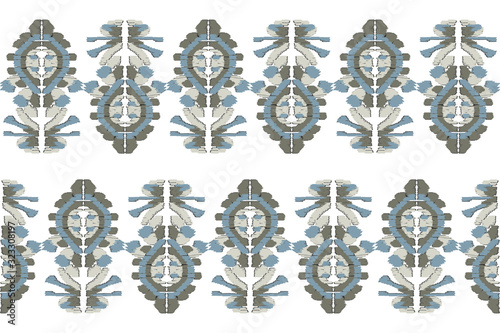 Abstract embroidery seamless ikat pattern