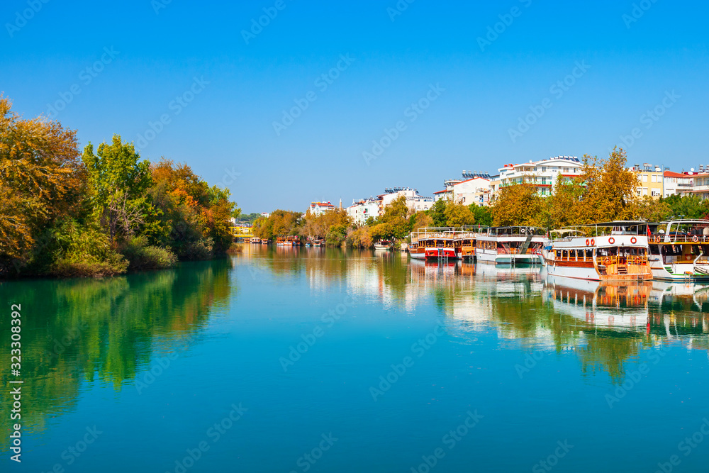 Tourist cruise boat at Manavgat river