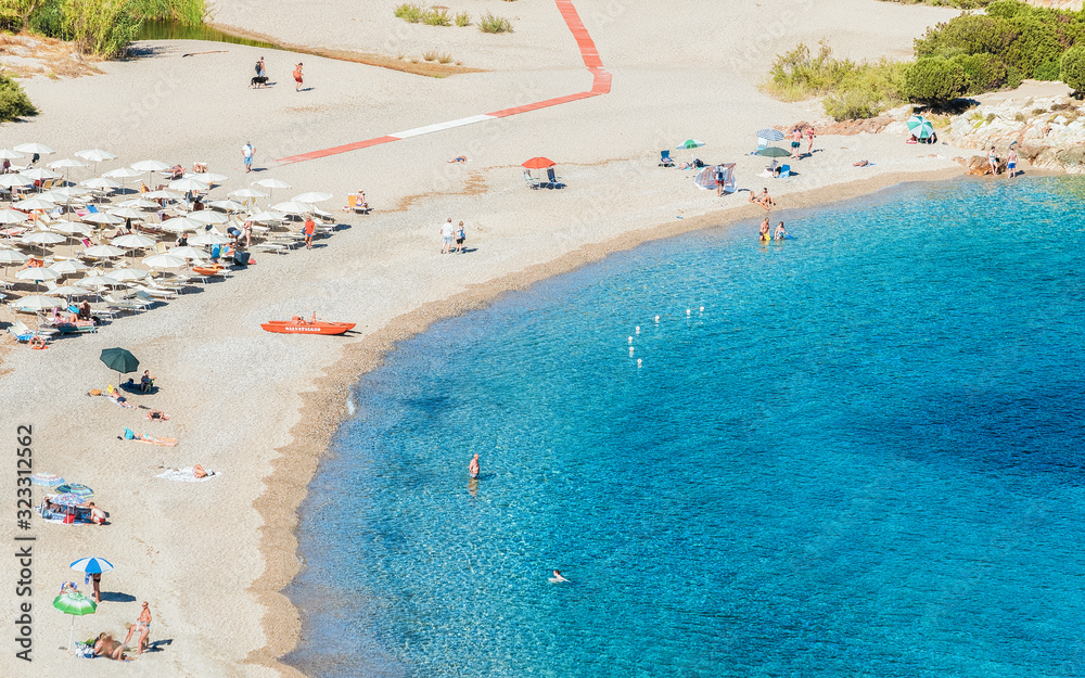 Chia beach at Mediterranian Sea Italy