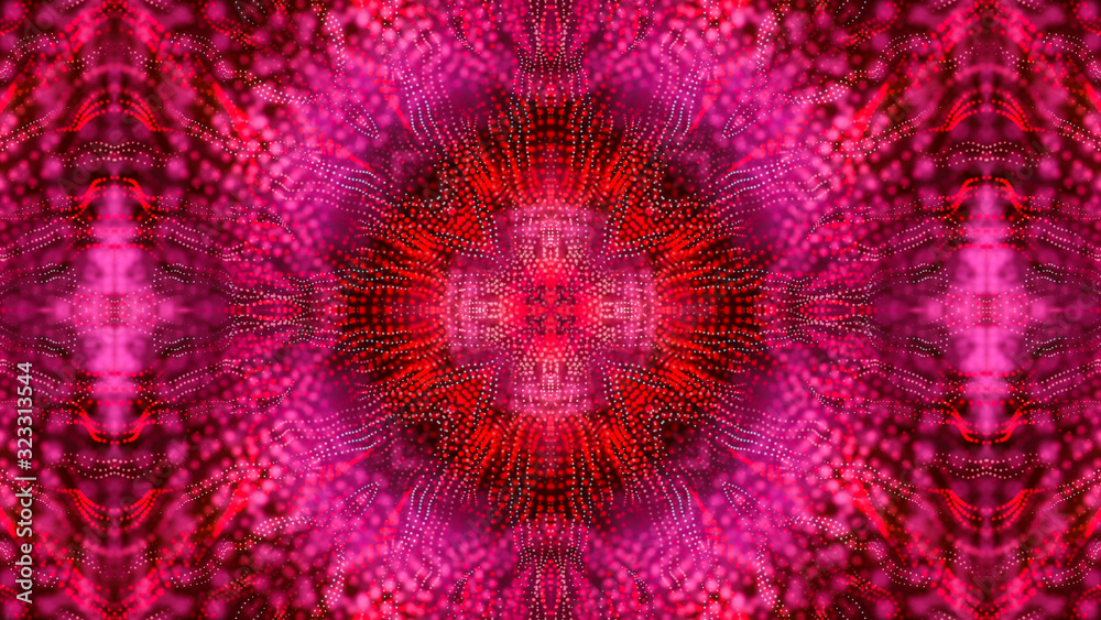 abstract red kaleidoscope pattern. 3d render illustration abstract red kaleidoscope pattern. 3d render illustration