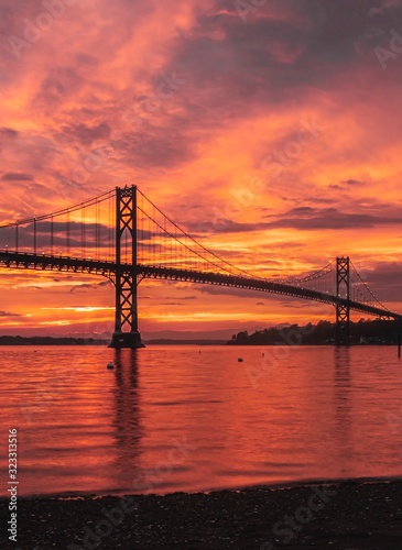 golden gate bridge at sunset © shane