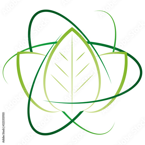 Blätter, Pflanze, Heilpraktiker und Wellness Logo, Icon