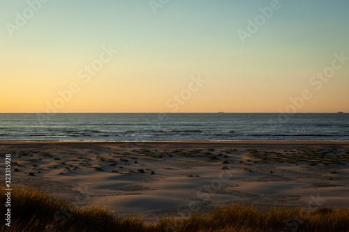 Sunset on the beach of Terschelling