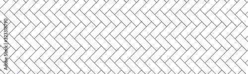 Geometric texture, repeating linear abstract pattern Thin black line seamless vector Herringbone pattern