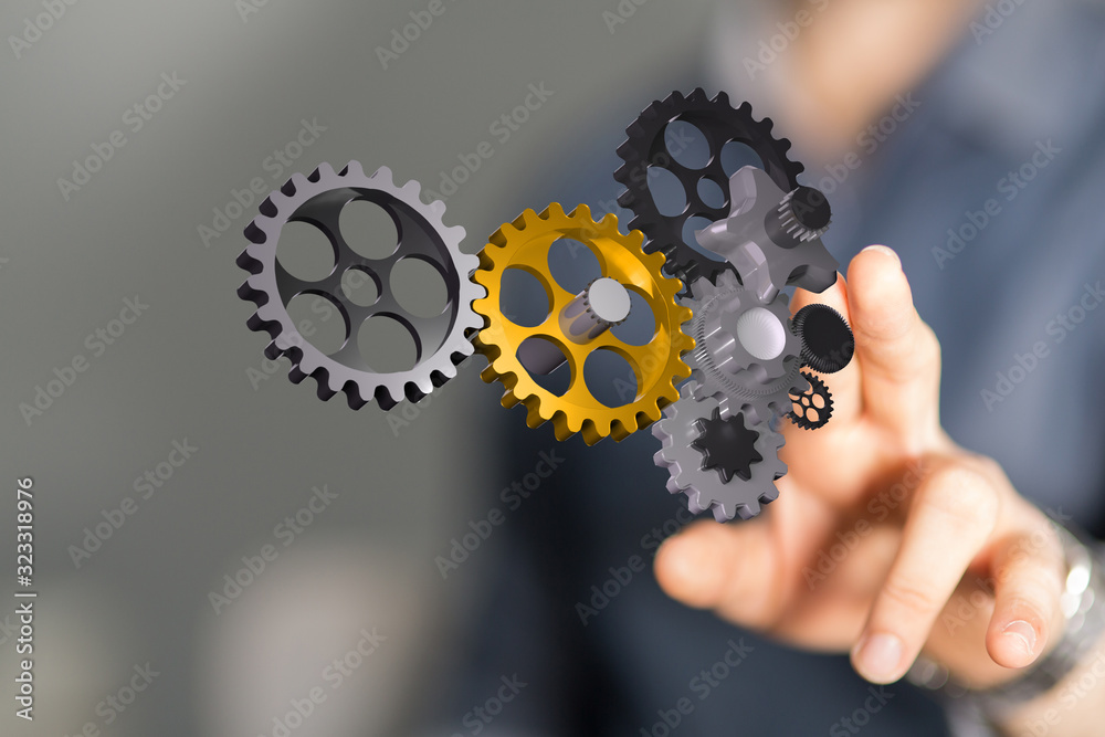 gear Technology setting concept background. gear Technology setting concept background.