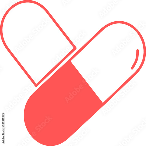 Medical pill. Medicine, pharmacy, hospital set of drugs. Medication, pharmaceutics concept. Vector illustration. Drugs flat icons: pills, capsules. healthcare medicine icon