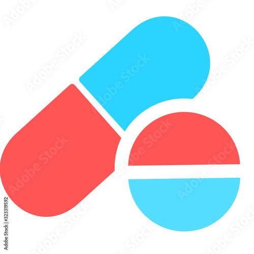 Medical pill. Medicine, pharmacy, hospital set of drugs. Medication, pharmaceutics concept. Vector illustration. Drugs flat icons: pills, capsules. healthcare medicine icon