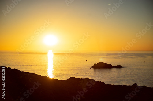 Sunrise from the Cap de Creus lighthouse in the Mediterranean Sea © victorazcoitia