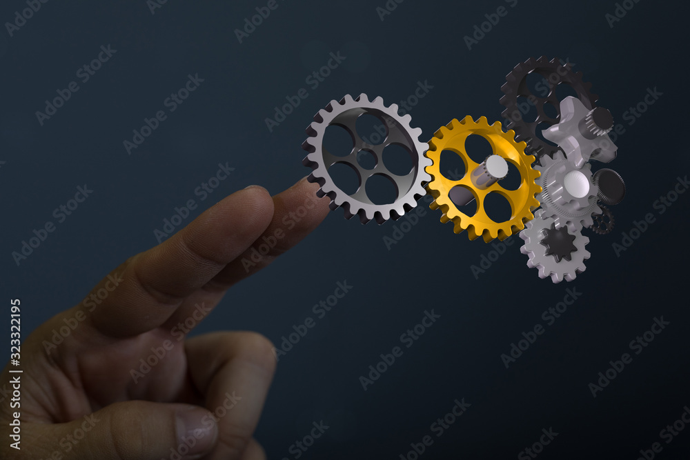 gear Technology setting concept background. gear Technology setting concept background.