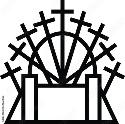 chair built of weapon icon, vector illustration