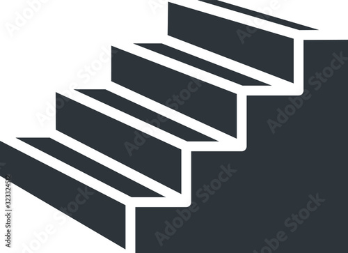 Stairs icon, line vector illustration