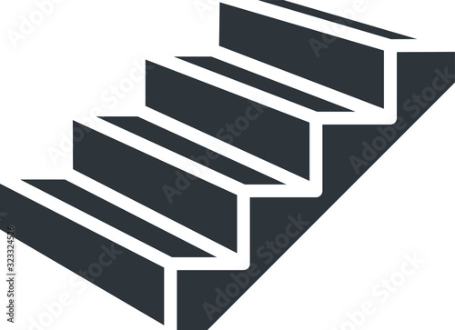 Stairs icon, line vector illustration