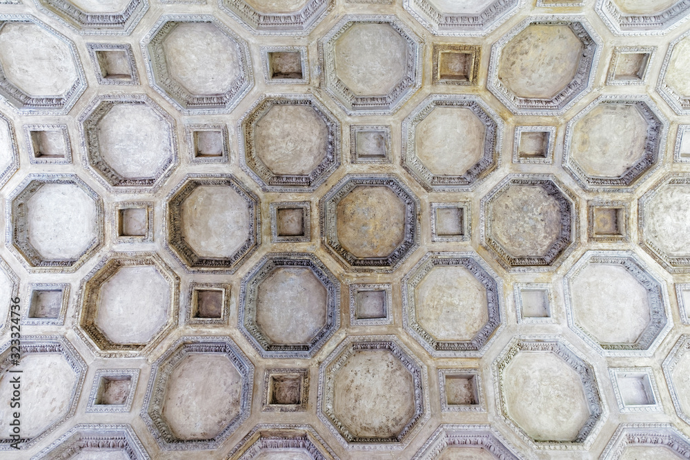 Decoration of ceiling in Sant Andrea Basilica at Mantua