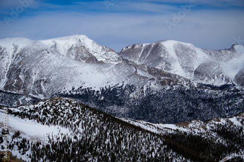snow covered mountains