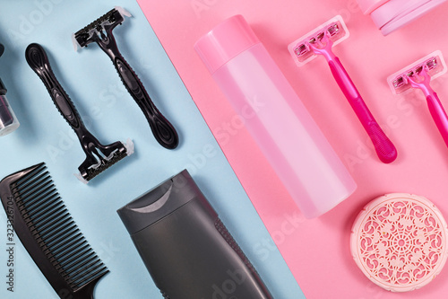 Fotografie Gender tax and stereotypes concept for products marketed toward women to be more