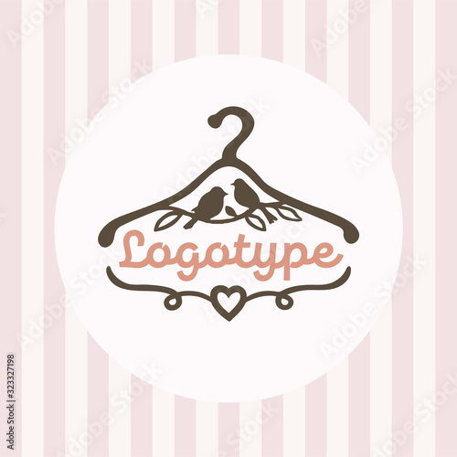 Logo with hangers and birds.