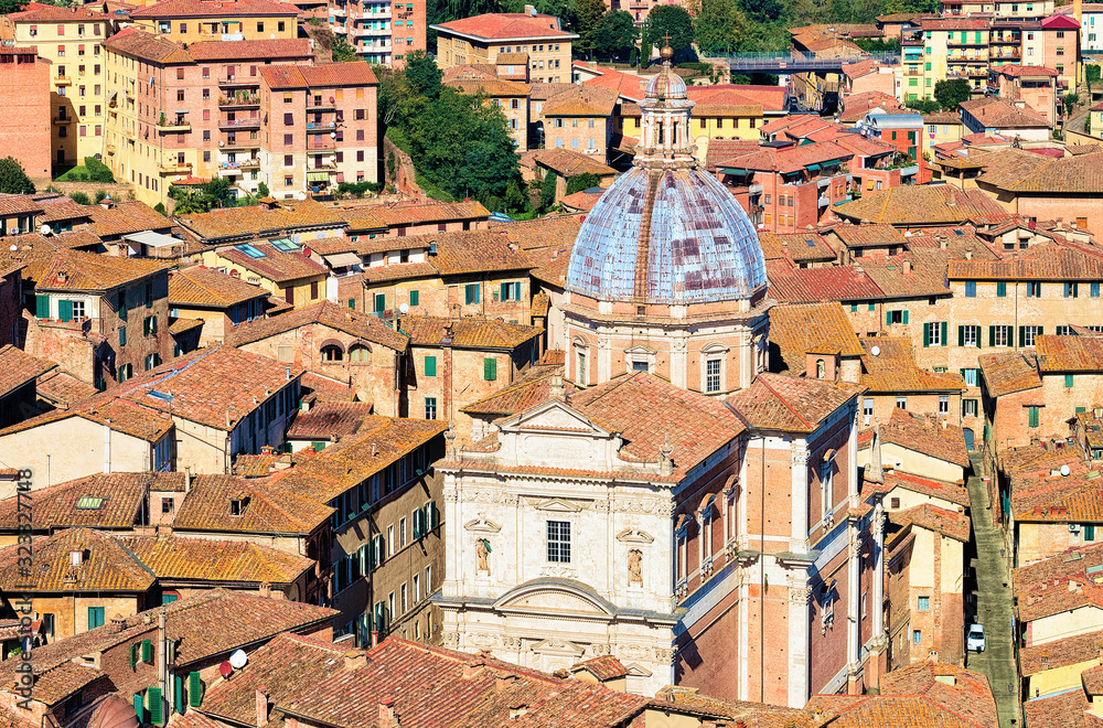 Cityscape with Chiesa di Santa Maria di Provenzano in Siena