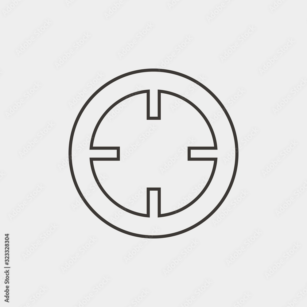 target icon vector illustration and symbol for website and graphic design target icon vector illustration and symbol for website and graphic design