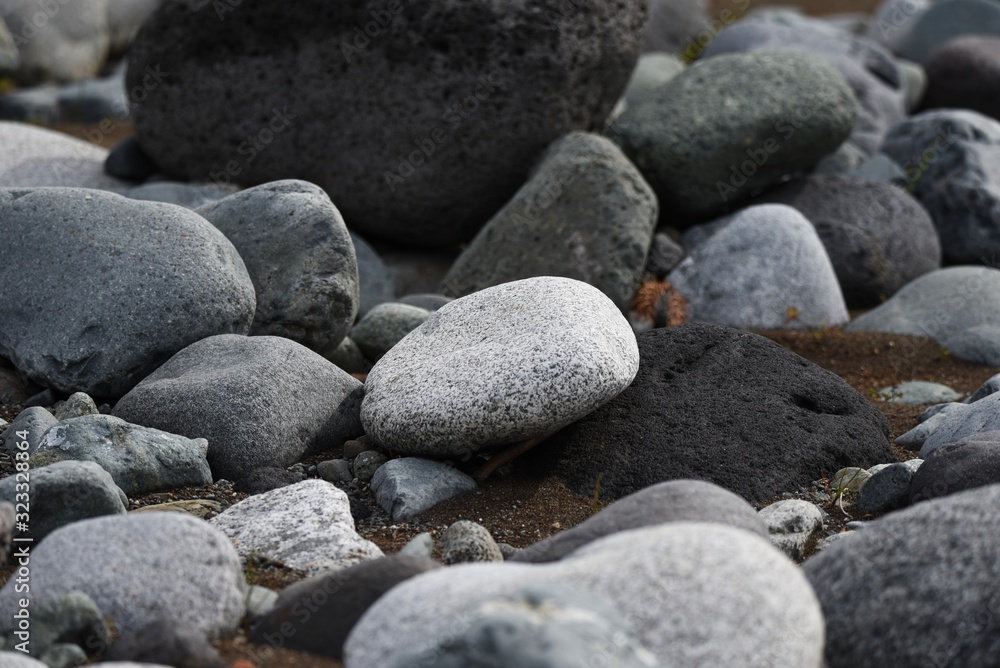 Stones on the riverbed / Background material of the natural scene. Stones on the riverbed / Background material of the natural scene.