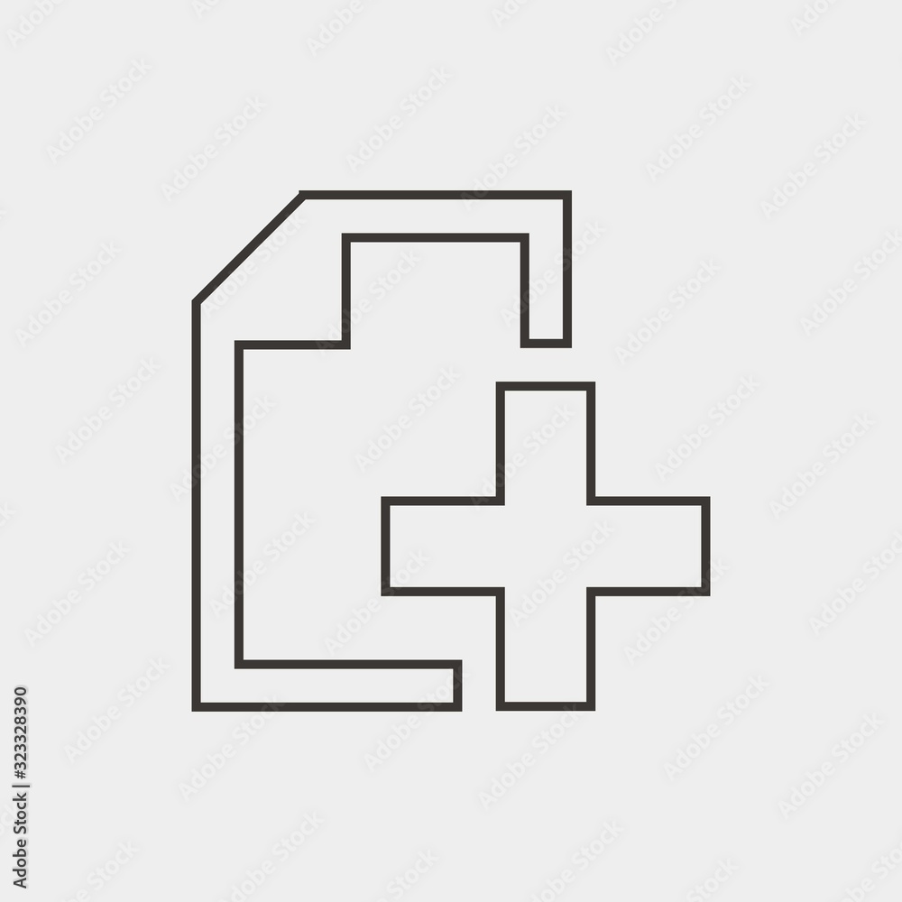Fototapeta premium addfile icon vector illustration and symbol for website and graphic design