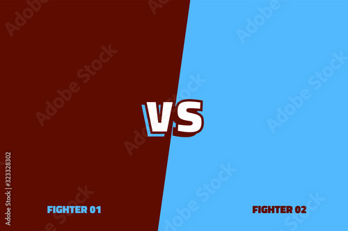 VS Versus screen, Vector Illustration 